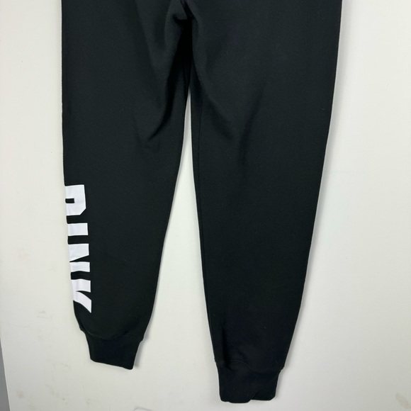 PINK Victoria’s Secret Everyday Lounge Relaxed Joggers Sz Small Black Logo - Picture 13 of 15